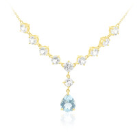Collier en argent et Topaze bleu ciel