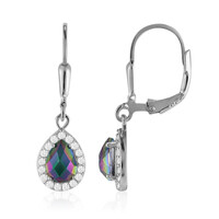 Boucles d'oreilles en argent et Quartz mystique