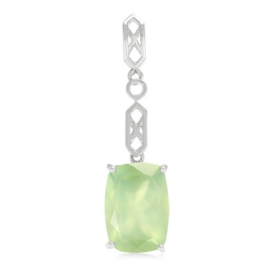 Pendentif en argent et Préhnite
