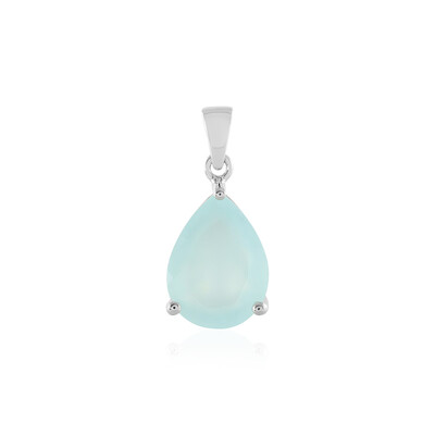 Pendentif en argent et Calcédoine d'eau