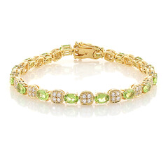 Bracelet en argent et Péridot