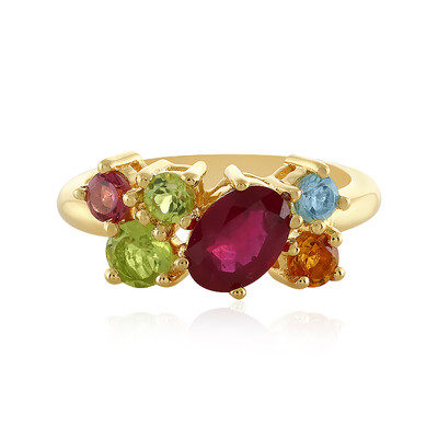 Bague en argent et Rubis de Madagascar