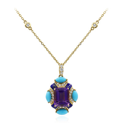 Collier en or et Améthyste