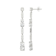 Boucles d'oreilles en argent et Topaze blanche (Adela Silber)