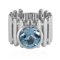 Bague en argent et Topaze bleu ciel