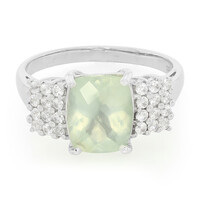 Bague en argent et Préhnite