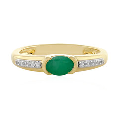 Bague en argent et Emeraude du Brésil