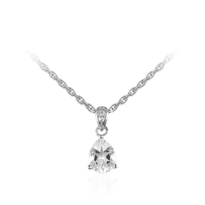 Collier en argent et Topaze blanche