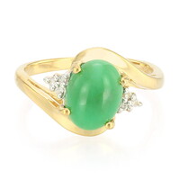 Bague en argent et Chrysoprase impériale