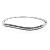 Bracelet en argent et Diamant noir