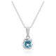 Collier en argent et Topaze bleu ciel