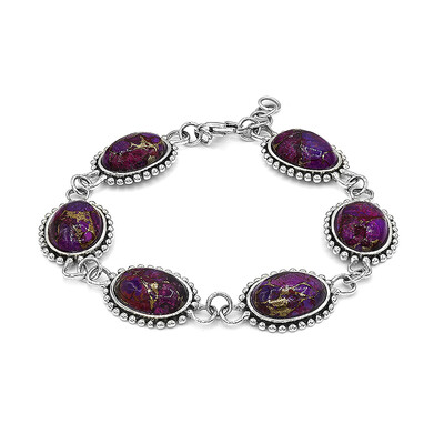 Bracelet en argent et Turquoise pourpre de Mohavie (Art of Nature)