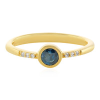 Bague en argent et Diamant bleu I3