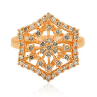 Bague en or et Diamant rose de France SI1 d'Argyle 