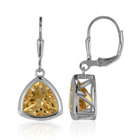 Boucles d'oreilles en argent et Citrine