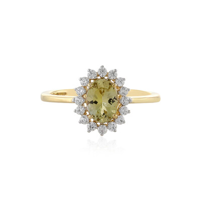 Bague en or et Tanzanite jaune