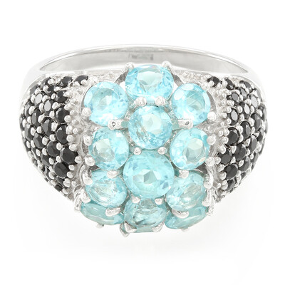 Bague en argent et Apatite bleue
