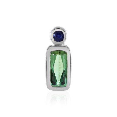 Pendentif en argent et Tourmaline verte de Benedito (Adela Silber)
