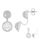 Boucles d'oreilles en argent et Quartz blanc (TPC)