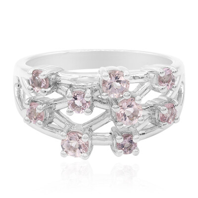 Bague en argent et Morganite