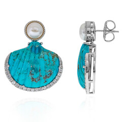 Boucles d'oreilles en argent et Turquoise bleue de Mohavie (Dallas Prince Designs)