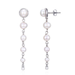 Boucles d'oreilles en argent et Perle de culture d'eau douce