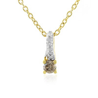 Collier en argent et Diamant champagne I4
