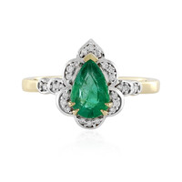 Bague en or et Emeraude de Zambie AAA (D'vyere)