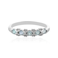 Bague en argent et Topaze bleu ciel