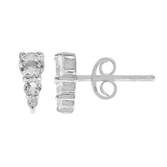 Boucles d'oreilles en argent et Topaze blanche