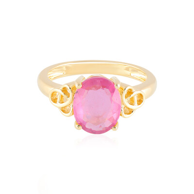 Bague en argent et Saphir rose de Madagascar