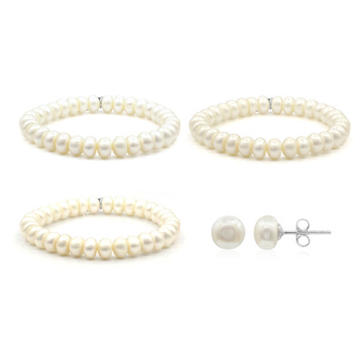 Parure en argent et Perle de culture d'eau douce (TPC)