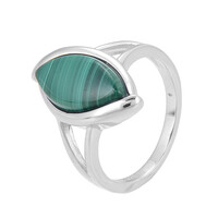 Bague en argent et Malachite