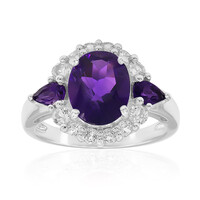Bague en argent et Améthyste de Zambie