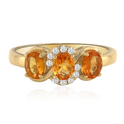 Bague en argent et Grenat Spessartite