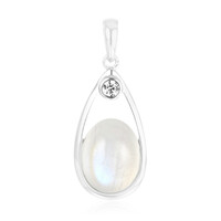 Pendentif en argent et Pierre de lune de Tanzanie