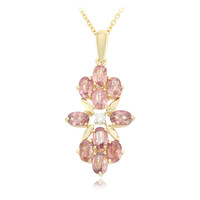 Collier en or et Saphir Padparadscha non chauffé (AMAYANI)