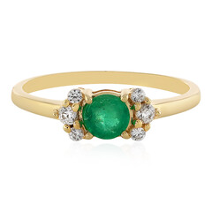 Bague en or et Emeraude de Zambie