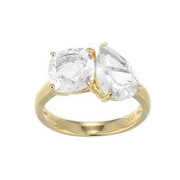 Bague en argent et Topaze blanche