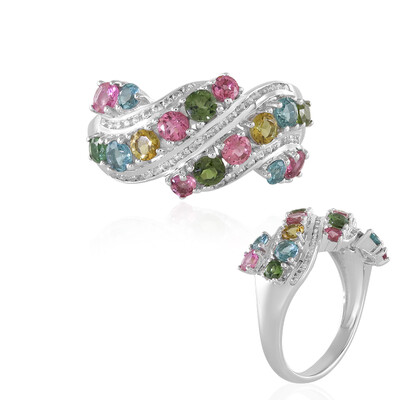 Bague en argent et Tourmaline rose du Brésil  (de Melo)