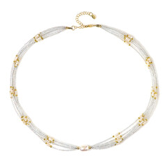 Collier en argent et Perle blanche de culture d'eau douce (Riya)