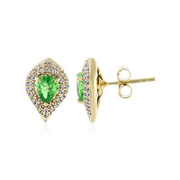 Boucles d'oreilles en or et Tsavorite de Tanzanie (de Melo)