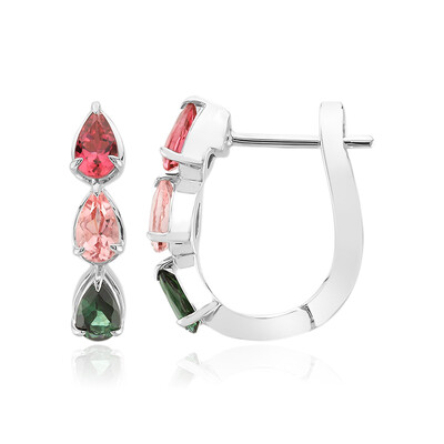 Boucles d'oreilles en argent et Tourmaline (Pallanova)