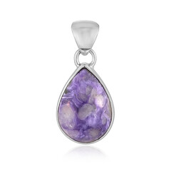 Pendentif en argent et Charoïte (Bali Barong)