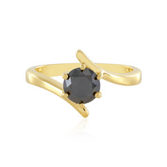 Bague en argent et Diamant noir