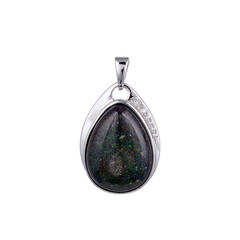 Pendentif en argent et Opale du Honduras