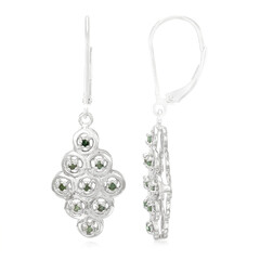 Boucles d'oreilles en argent et Diamant fantaisie