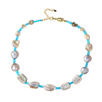 Collier en argent et Perle Keshi