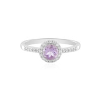 Bague en argent et Améthyste Rose de France