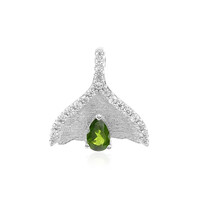 Pendentif en argent et Diopside de Russie
